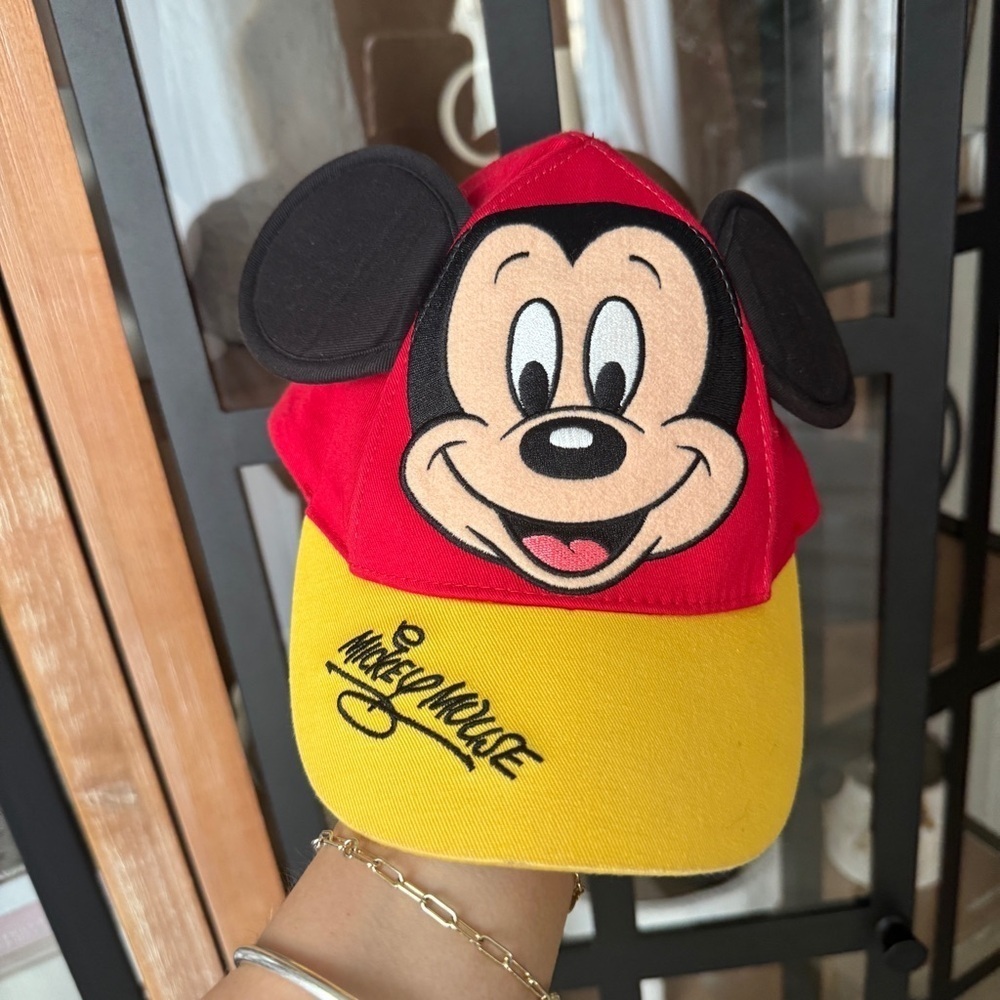 Vintage Disney Parks Mickey Mouse ears hat baseball cap toddler boy embroidered